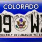 Colorado Honorably Discharged Veteran License Plate (799 WZY)
