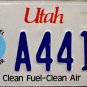 Utah Clean Fuel-Clean Air License Plate (A441D)