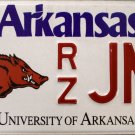 2015 Arkansas: University of Arkansas License Plate (RZ JNZ)