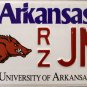 2015 Arkansas: University of Arkansas License Plate (RZ JNZ)