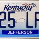2012 Kentucky License Plate (125 LPN)