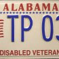 2002 Alabama Disabled Veteran License Plate (TP 039)