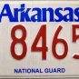 2013 Arkansas National Guard License Plate (8465)