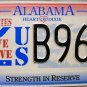 1995 Alabama Strength In Reserve License Plate (B96Z)