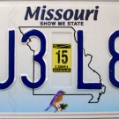 2015 Missouri License Plate (DJ3 L8W)