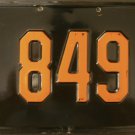 1956 1957 1958 1959 New Jersey License Plate (SI 849)