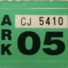 Arkansas: Trailer Plate Year Sticker (2005)