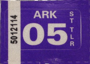 Arkansas: ST Trailer Plate Year Sticker (2005)