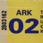 Arkansas: Truck Plate Year Sticker (2002)