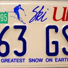 1995 Utah License Plate (763 GSC)