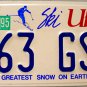 1995 Utah License Plate (763 GSC)