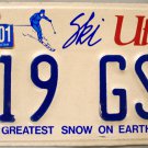 2001 Utah License Plate (119 GSH) 2001 Utah License Plate (119 GSH)