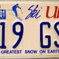 2001 Utah License Plate (119 GSH)