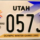 2002 Utah Olympic Winter Games License Plate (057J1)