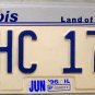 1996 Illinois License Plate (AHC 174)