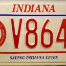 1992 Indiana Volunteer Firemen's Association License Plate (V8644)