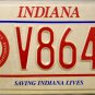 1992 Indiana Volunteer Firemen's Association License Plate (V8644)