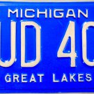 1998 Michigan License Plate (NUD 401)