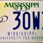 Mississippi: University For Women License Plate (30W34)