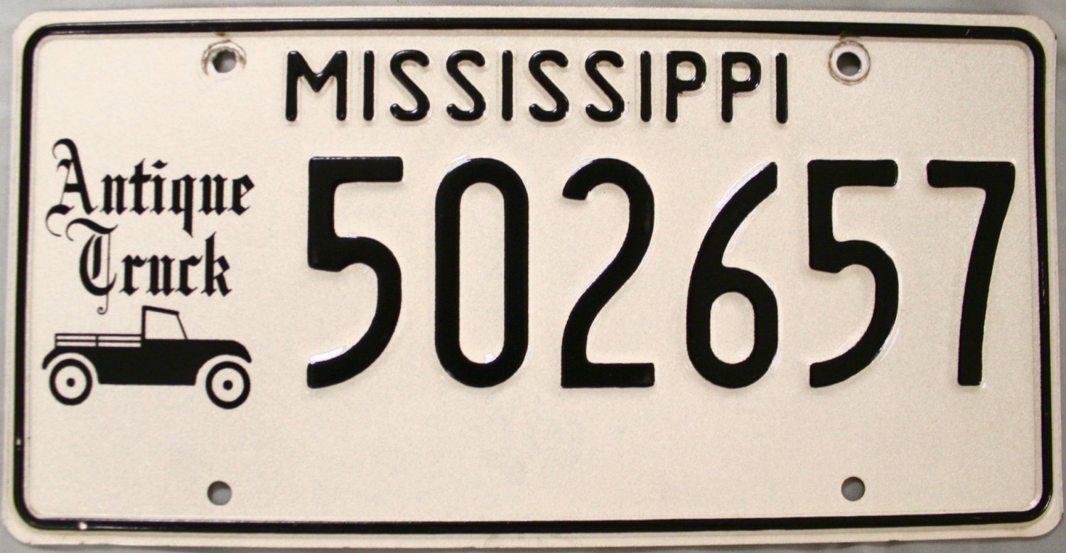 Mississippi Antique Truck License Plate (502657)