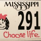 2005 Mississippi Choose Life License Plate (291 CL)