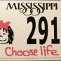 2005 Mississippi Choose Life License Plate (291 CL)