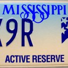 1998 Mississippi Active Reserve License Plate (WX9R)