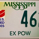 Mississippi EX POW License Plate (462W)