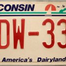 1999 Wisconsin License Plate (SDW-331)