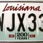 2016 Louisiana License Plate (WJX338)