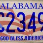 2013 Alabama God Bless America License Plate (BC23492)