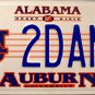 2007 Alabama: Auburn University License Plate (2DANZ)