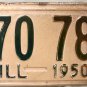 1950 Illinois License Plate (170 786)