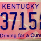 2008 Kentucky Driving for a Cure License Plate (3715 AF)