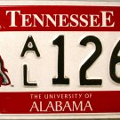2008 Tennessee: University of Alabama License Plate (AL 1269)