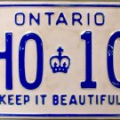 1973 Ontario License Plate Canada with 1975 Sticker (CHO 107)