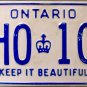 1973 Ontario License Plate Canada with 1975 Sticker (CHO 107)