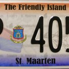 2011 St. Maarten License Plate (P 4054)