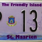 2014 St. Maarten License Plate (P 1317)