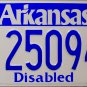 2010 Arkansas Disabled License Plate (250948)