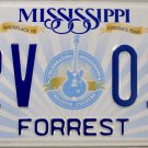2016 Mississippi License Plate (FRV 013)