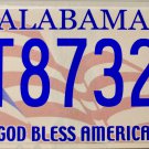 2009 Alabama God Bless America License Plate (AT87322)