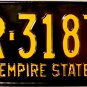1960 New York License Plate (R-3187)