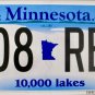 2016 Minnesota License Plate (508 REL)