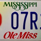 Mississippi: University of Mississippi (Ole Miss) License Plate (07R13)