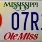 Mississippi: University of Mississippi (Ole Miss) License Plate (07R13)