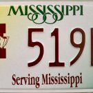 Mississippi: Mississippi State University License Plate (519M6)