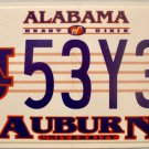 2010 Alabama: Auburn University License Plate (53Y3L)