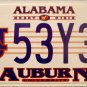 2010 Alabama: Auburn University License Plate (53Y3L)