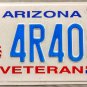 2013 Arizona Veteran License Plate (4R408)
